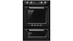 Smeg 600mm Victoria Thermoseal Pyrolytic Double Oven - Black