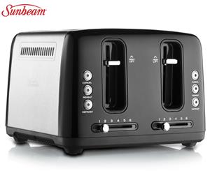 Sunbeam Simply Stylish 4-Slice Toaster - Black/Stainless Steel