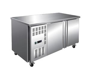 Thermaster SS 361L Large Double Door Workbench Freezer - Silver