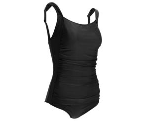 Tom Franks Womens/Ladies Ruched Detail Tummy Control Swimsuit (BLACK) - SWIM636