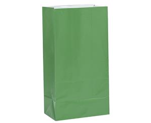 Unique Party Paper Party Bags (Pack Of 12) (Green) - SG5692