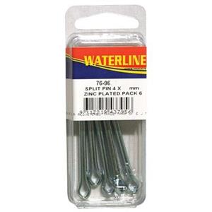 Waterline Zinc Plated Split Pins 6 Pack