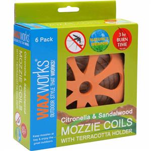 Waxworks Citronella and Sandalwood Coils 6 Pack