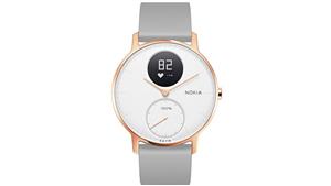 Withings / Nokia Steel HR 36mm Hybrid Smartwatch - Rose Gold with Grey Silicone Wristband