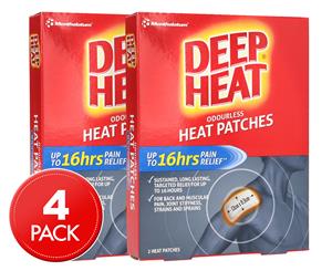 2 x 2pk Deep Heat Odourless Heat Patches