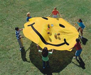 3.6m Diameter RipStop Smiley Face Playchute