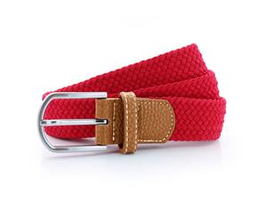 Asquith & Fox Mens Woven Braid Stretch Belt (Cherry Red) - RW4913