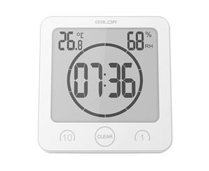 BALDR Digital Bathroom Waterproof Alarm Clock Timer - White