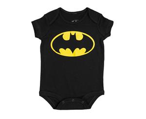 Batman Logo Infant Black Snap Bodysuit Onesie