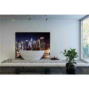 Bellessi 300 x 1200 x 4mm Motiv Polymer Bathroom Panel - Manhattan Night