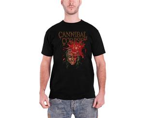 Cannibal Corpse T Shirt Impact Spatter Band Logo Official Mens - Black