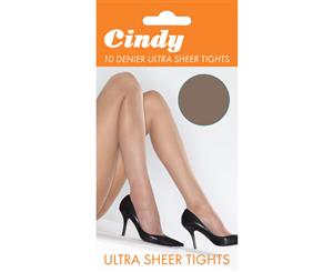 Cindy Womens/Ladies 10 Denier Ultra Sheer Tights (1 Pair) (Paloma Mink) - LW113