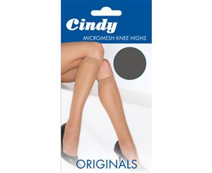 Cindy Womens/Ladies Micromesh Knee Highs (1 Pair) (Storm Grey) - LW106