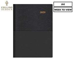 Collins Debden Vanessa A4 Week To View 2020 Diary - Black