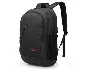 CoolBELL Unisex 17.3 inch Laptop Backpack With USB Charging Port-Black