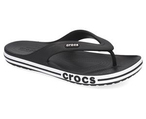 Crocs Unisex Bayaband Flip Thongs - Black/White