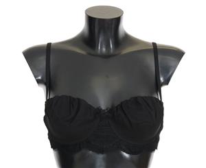 Dolce & Gabbana Black Silk Lace Bra Underwear