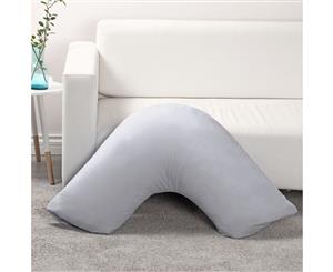 Dreamaker 250TC Plain Dyed V shape Pillowcase-78x78cm Silver