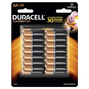 Duracell AA Alkaline Batteries - 30 Pack
