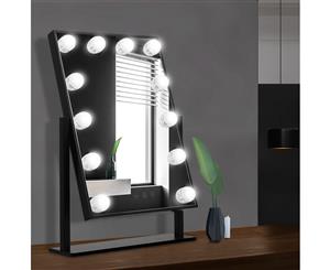Embellir Hollywood Makeup Mirror With Light 12 LED Standing Mirror Vanity Black