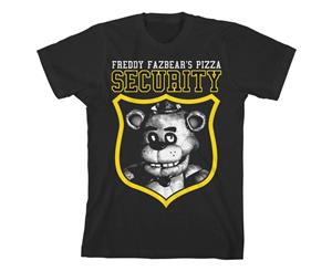 Five Nights at Freddy's &quotSecurity" Boy's Black T-Shirt