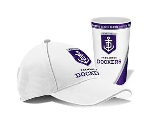 Fremantle Dockers Freo AFL Hat/Cap and Tumbler Mug/Cup Gift Pack