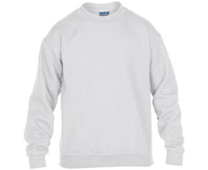 Gildan Childrens Unisex Heavy Blend Crewneck Sweatshirt (White) - BC464