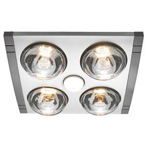 Heller 4 x 275W LED Silver Mason 3in1 Bathroom Heater