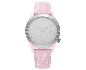 Hype Baby Pink And Silver Speckle Script Watch - Pink