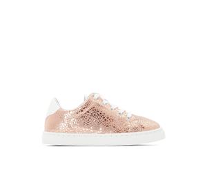 La Redoute Collections Girls Metallic Trainers - Coppery Pink