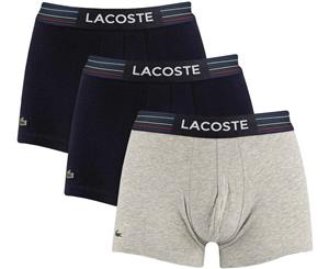 Lacoste Men's Colours Millennials 3 Pack Boxer Shorts Navy