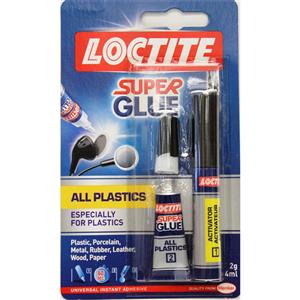 Loctite 2g And 4ml 2 Part All Plastic Superglue