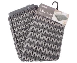 Luxe Bathroom Helena Bath Mat Charcoal and Natural