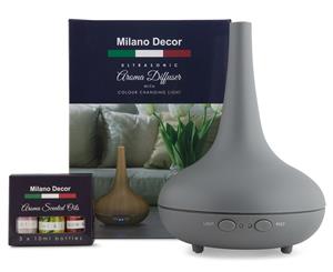 Milano Dcor Ultrasonic Aroma Diffuser - Matte Grey