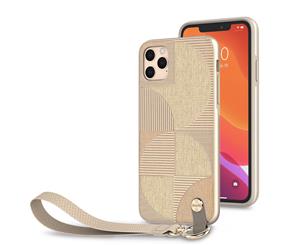 Moshi Altra Textured Protectiive Case w/ Wrist Strap For iPhone 11 Pro Max - Sahara Beige
