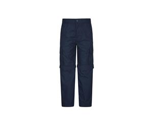 Mountain Warehouse Kids Zip-off Trousers Cotton/Polyester Fabric Blend - Navy