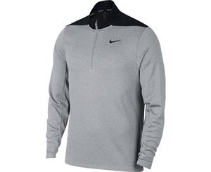 Nike Mens Dri Fit Core Half Zip Polyester Golf Sports Top - Wolf GreyPure PlatinumBlackBlack