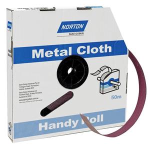Norton 50mm x 50m 120-Grit Metalite Cloth Emery Sandpaper Roll - Purple