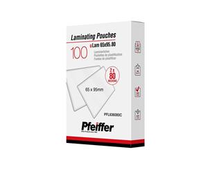 Pfeiffer Laminating Pouches 65 X 95 Mm 80 Mic 100-Pack (C)