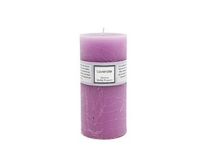 Premium 6.8cm x 14cm Lavender Essential Oil Scented Candle - Purple