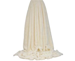 Riva Home Empress Faux Fur Throw (Cream) - RV1028