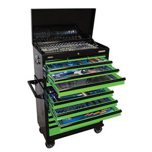 SP Tools SUMO 407 Piece 7 Drawer Black/Green Chest & Trolley Kit SP50177