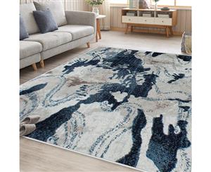 Sea Blue Cream Art Vita Vintage Style Floor Area Traditional Soft Rug Carpet