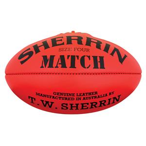 Sherrin Match Australian Rules Ball Red 4