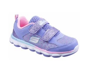 Skechers Childrens Girls Sk82113n Lil Jumpers Touch Fasten Sports Trainers (Lavender/Pink) - FS4235