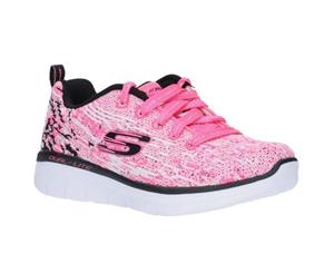 Skechers Childrens/Girls Synergy 2.0 High Spirits Lace-Up Trainers (Neon Pink/Black) - FS5514