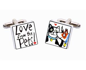 Sonia Spencer Bone China Small People cufflinks Love From The Pets