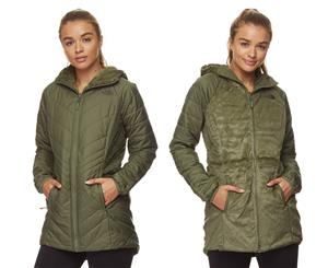 The North Face Women's Mossbud Insulated Reversible Parka Jacket - Four Leaf Clover