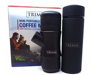 Trimm Single-Serve Portable Espresso Maker with Tea Thermos Bottle