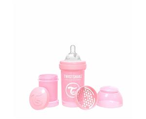 Twistshake Anti-Colic 180ml Baby Milk Feeding Bottle Pastel Pink
